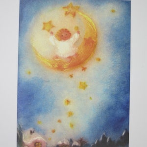 Stella - Tavola stagionale - Cartolina - Angelo - Luna - Natale - Waldorf - Articolo n. WIPK341