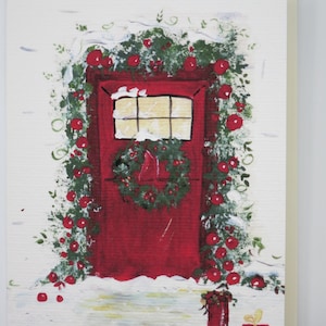 En attendant le Père Noël - Carte de Noël avec enveloppe - Avent - Noël - carte double - Art.
