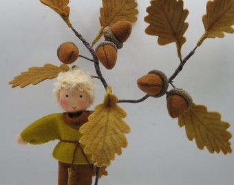 Acorn Boy  - Flower Child - Waldorf Inspired - Nature Table