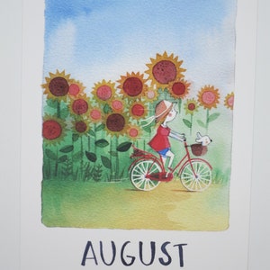 August - Jahreszeitentisch - Postkarte - Waldorf - Sommer - Monatskarten - Art. SOPK94