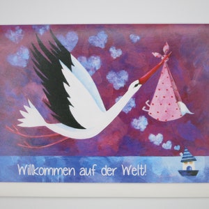Willkommen auf der Welt - Geburtstagskarte- Karte mit Umschlag - Doppelkarte- Art.Nr. GRPK88