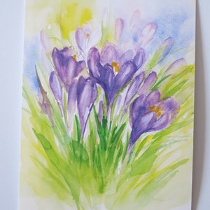 Crocus - Table saisonnière - Carte postale - Waldorf - Printemps - Article n° BLPK33