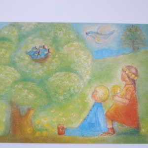 Printemps - carte postale pour la table saisonnière - Waldorf réf. FRPK69