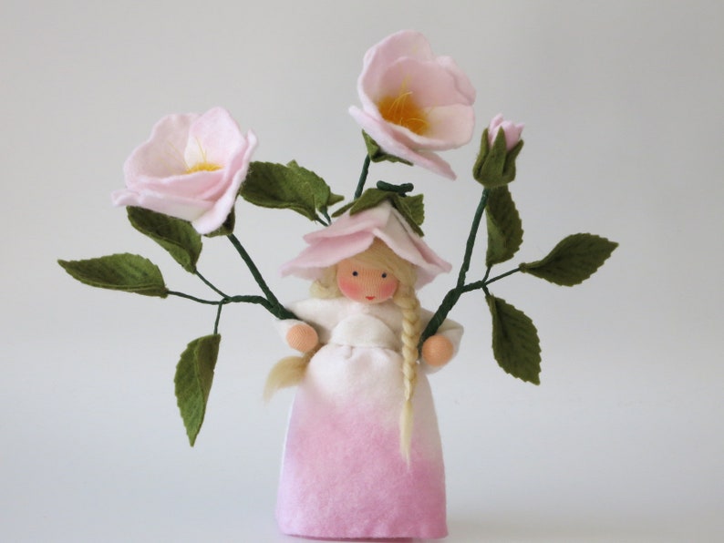 Wild Rose Flower Child Waldorf Inspired Nature Table image 8