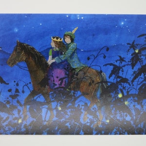 Die kleine Prinzessin mit Prinz - Postkarte für den Jahreszeitentisch - Sommer - Waldorf - Art. SOPK225