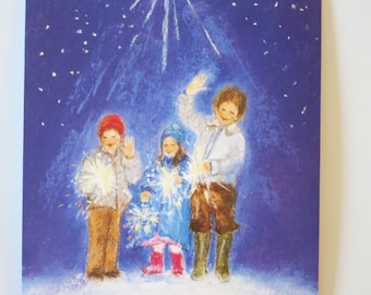 Silvester - Jahreszeitentisch -  Waldorf - Postkarte