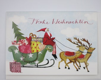 Frohe Weihnachten - Weihnachskarte mit Umschlag - Doppelkarte