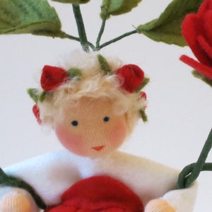 Red Rose Flower Child Waldorf Nature Table image 3