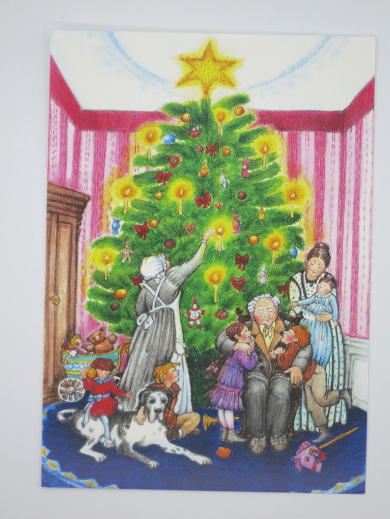 Der Weihnachtsbaum Postkarte Jahreszeitentisch Waldorf Bild 1