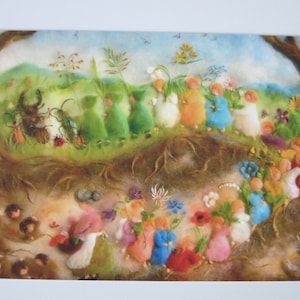 Root Children in Spring - Seasonal Table - Postcard - Waldorf