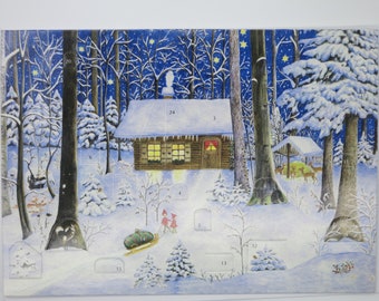 Large Advent Calendar Card - In Search of Christmas - Large Card with Envelope - Advent - Double Card - Item No. AK15