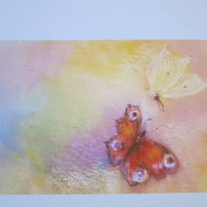 roter Schmetterling - Postkarte für den Jahreszeitentisch - Sommer - Waldorf  - Art. SOPK54