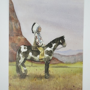 Indianer Häuptling - Postkarte - Jahreszeitentisch - Waldorf - Art. SOPK110