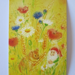 Sommerzwerg - Jahreszeitentisch -  Waldorf - Postkarte - Sommer - Art. SOPK128