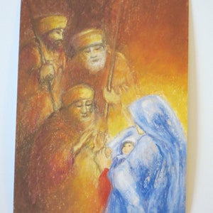 Maria und Hirten - Jahreszeitentisch -  Waldorf - Postkarte- Winter- Art. Nr. WIPK77