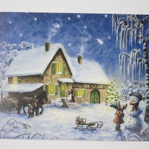 Réveillon de Noël à la campagne - Table saisonnière - Carte postale - Waldorf - Hiver - Noël - Vie à la campagne - Waldorf - Article n° WIPK175
