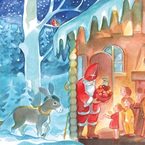 Saint Nicolas - Carte postale - Table de saison - Waldorf - Hiver - Noël - Avent - Réf. WIPK155
