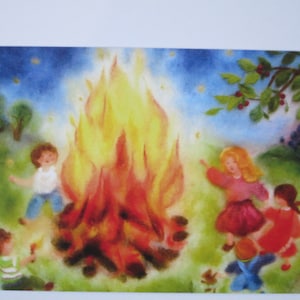 Fête de la Saint-Jean - Carte postale - Table saisonnière - Waldorf - Art.