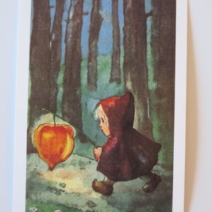 Allume ma lanterne - carte postale - table de saison - Waldorf - défilé de lanternes - Saint Martin - fleur de lanterne - automne - article n°HEPK183
