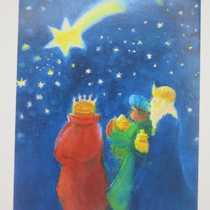 Der Stern der Weisen - Postkarte für den Jahreszeitentisch - Waldorf - Weihnachten - Winter - Krippe - Drei Könige