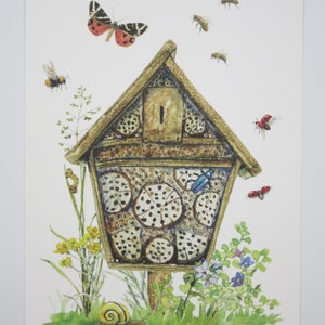 Hôtel à insectes - carte d'anniversaire - carte postale - réf. GRPK43