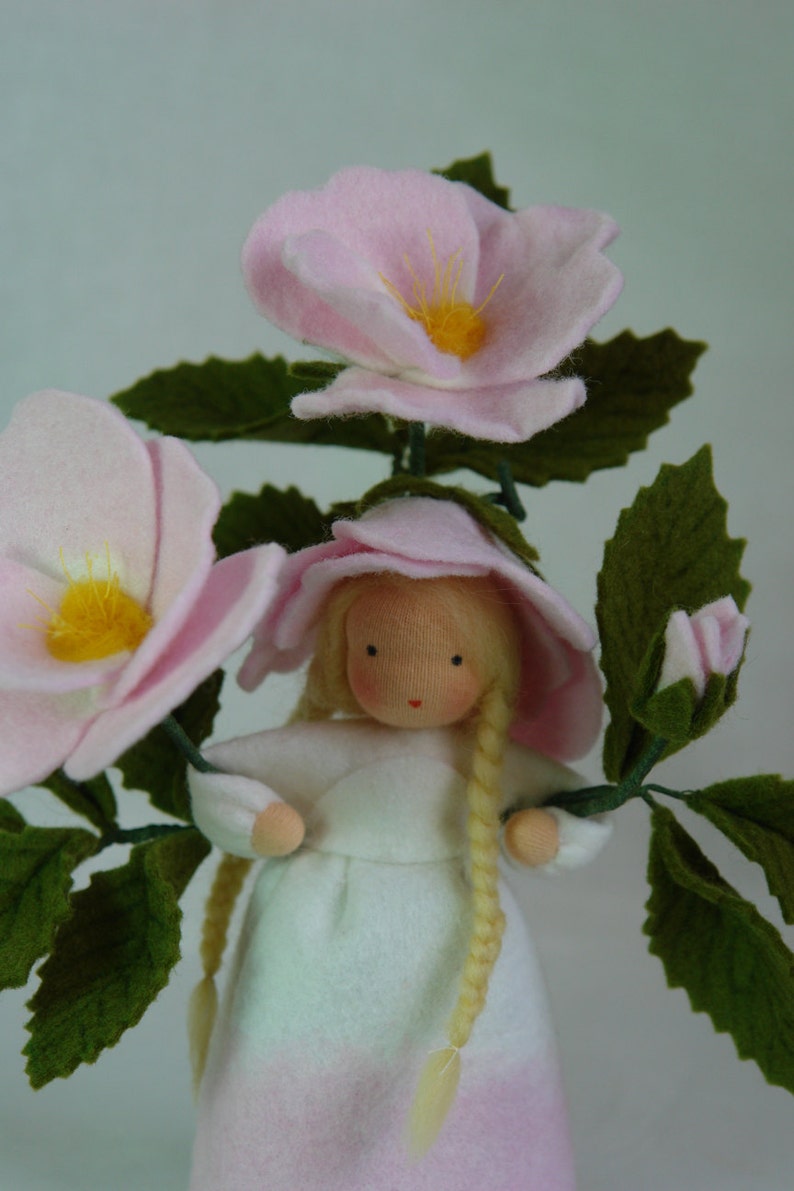 Wild Rose Flower Child Waldorf Inspired Nature Table image 2