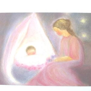 Mutter - Postkarte - Jahreszeitentisch - Waldorf - Muttertag - Mama - Mutter und Kind - Art. SOPK13