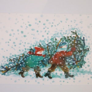 Weihnachtstanne - Postkarte für den Jahreszeitentisch - Weihnachten - Tannenbaum - Waldorf- Art. Nr. WIPK237