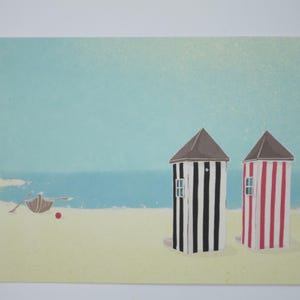 Casa da bagno - cartolina grande - estate - mare - spiaggia - Waldorf - Art. SOPK08
