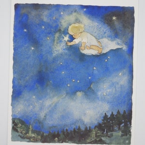 Sternennacht - Postkarte - Jahreszeitentisch - Waldorf - Engel - Weihnachten -Advent- Art. Nr. WIPK30