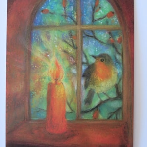 Messager d'amour - Carte postale - Table de saison - Waldorf - Hiver - Salutations d'amour - Amour