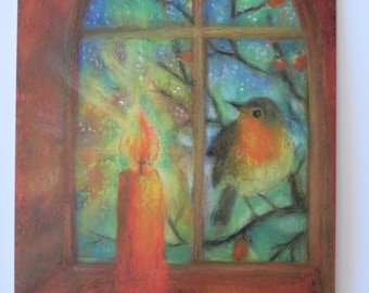 Liebesbote - Postkarte - Jahreszeitentisch - Waldorf - Winter - Liebesgrüße - Liebe Art.Nr.WIPK437