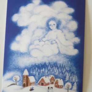 Mother Holle - Seasonal Table - Waldorf - Postcard - Winter - Fairy Tale - Snow - Art. No. MÄRPK44