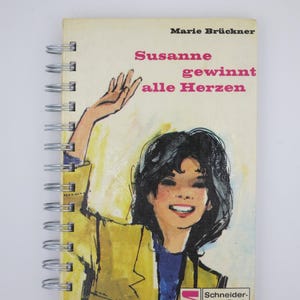 Carnet de notes réalisé à partir de vieux livres pour enfants - Carnet rétro - Journal vierge - Journal intime - Cadeau - Art. NB14