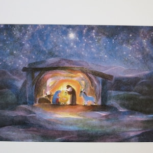 Krippe - Postkarte - Jahreszeitentisch - Waldorf - Weihnachten