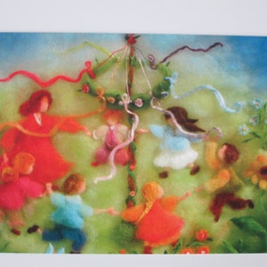 Maypole - Tavola stagionale - Cartolina - Waldorf - Primavera - Maypole Dance - Svezia - Maggio - Articolo n. FRPK54