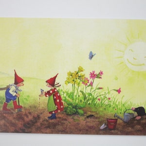 Pippa und Pelle Gartenarbeit - Postkarte - Jahreszeitentisch - Waldorf - Sommer- Art.Nr FRPK59
