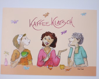 Kaffeeklatsch - Postkarte