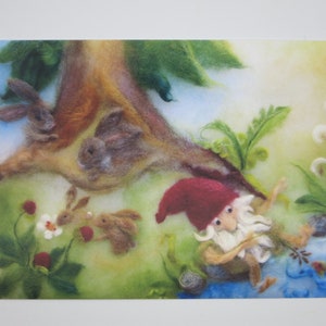 Nano con Coniglio Estate - Tavola Stagionale - Cartolina - Waldorf - Art. SOPK290