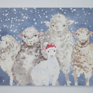Winter bei den Schafen - Postkarte groß - Weihnachten - Advent - Schnee - Waldorf- Art. Nr. WIPK17