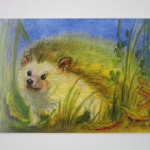 Der kleine Igel - Postkarte - Jahreszeitentisch - Waldorf - Herbst - Tiere- Art. Nr.HEPK299