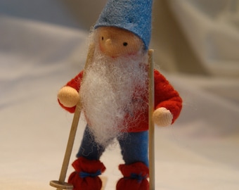 Ski Gnome - Winter - Flower Child - Waldorf