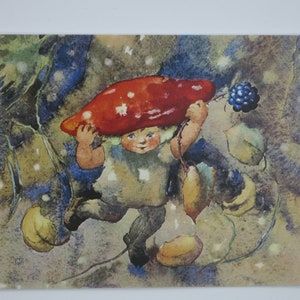 Der lustige Waldpilz - Postkarte für den Jahreszeitentisch - Waldorf - Herbst - Pilze - Herbstlaub - Pilzkinder- Art. Nr. WIPK399