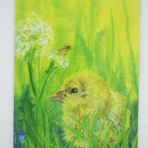 Petit Poussin - Carte postale pour la table de saison - Pâques - Printemps - Waldorf - Numéro d'article FRPK265