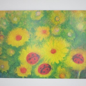 Glückskäfer - Postkarte für den Jahreszeitentisch -  Waldorf - Sommer - Kinder - Art. SOPK355