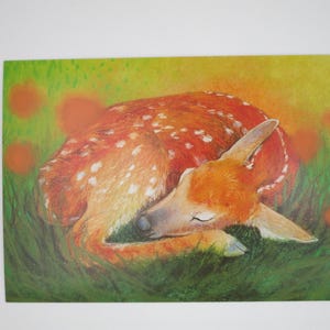 Fawn - Cartolina per la tavola stagionale - Waldorf - Estate - Bambini - Art. SOPK354