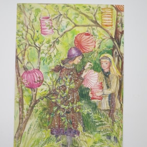Festival des Lanternes - Table saisonnière - Waldorf - Carte postale - Automne - Lanterne - Maternelle - Festival - SOPK168