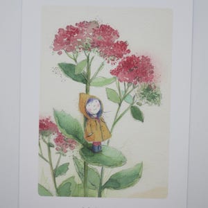 Octobre - carte postale pour la table saisonnière - automne - orpin - cartes mensuelles - Waldorf- article n°HEPK150