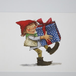 Geschenkewichtel - Jahreszeitentisch - Postkarte - Waldorf - Geburtstag - Kinder - Geschenk - Gnom - Wichtel- Art. Nr. WIPK105