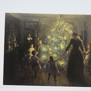 Stille Nacht - Jahreszeitentisch - Postkarte - Waldorf - Weihnachten - Weihnachtsbaum - Familie - Advent